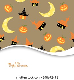 Vector Illustration of a Scary Halloween Background