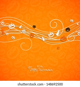 Vector Illustration of a Scary Halloween Background