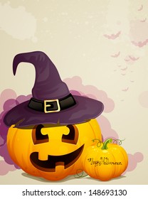Vector Illustration of a Scary Halloween Background