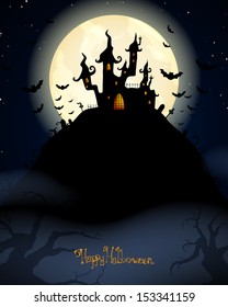 Vector Illustration of a Scary Halloween Background