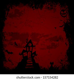 Vector Illustration of a Scary Halloween Background