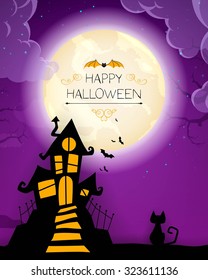 Vector Illustration of a Scary Halloween Background