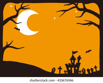 Vector Illustration of a Scary Halloween Background
