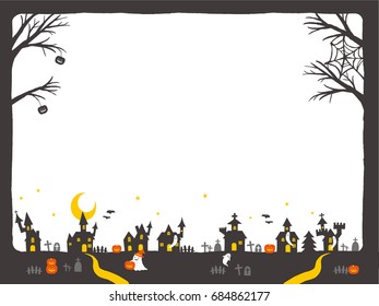 Vector Illustration of a Scary Halloween Background