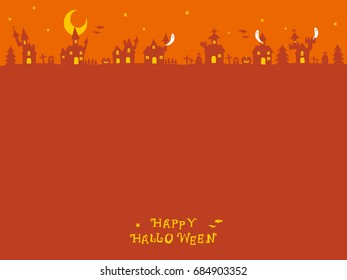 Vector Illustration of a Scary Halloween Background