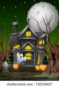 Vector illustration of Scary Halloween background