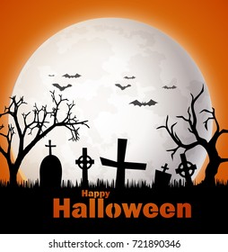 Vector illustration of Scary Halloween background