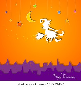 Vector Illustration of a Scary Halloween Card