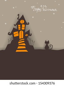 Vector Illustration of a Scary Halloween Design