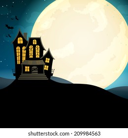 Vector Illustration of a Scary Halloween Design