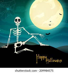 Vector Illustration of a Scary Halloween Design