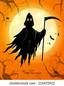 Vector Illustration of a Scary Halloween Design