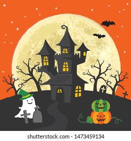 Vector Illustration of a Scary Halloween Poster