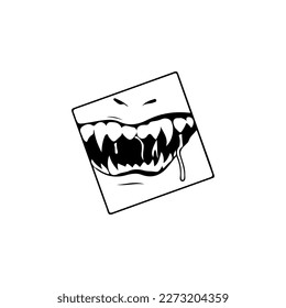 vector illustration of scary mouth