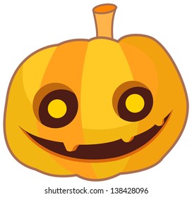 Vector Illustration Scary Pumpkin Stock Vector Royalty Free Shutterstock