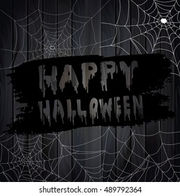 Vector Illustration of Scary Spider Webs