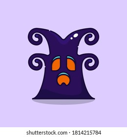 Vector illustration of scary tree. Suitable for Halloween.
