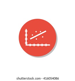 Vector illustration of scatter chart icon. Premium quality web icon.