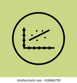 Vector illustration of scatter chart icon. Premium quality web icon.