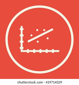Vector illustration of scatter chart icon. Premium quality web icon.