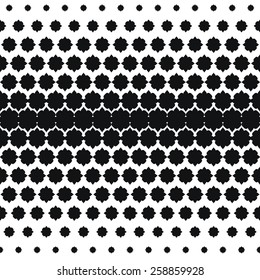 Vector Illustration of Scattered Leaf Seamless Pattern for Design, Website, Background, Banner. Floral and Geometric Ornament Texture Template for Wallpaper or Textile. Black and White Color