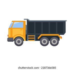 Vektorgrafik-Szene der Abschleppwagen für Baufahrzeuge