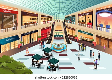 4,295 Shopping mall clipart Images, Stock Photos & Vectors | Shutterstock