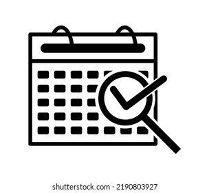 vector illustration of schedule icon on a white background