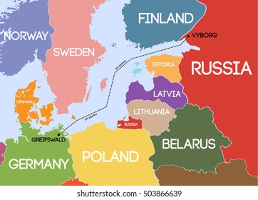 world map baltic sea