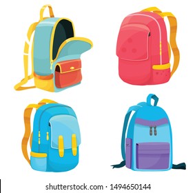 vector illustration with a school bag