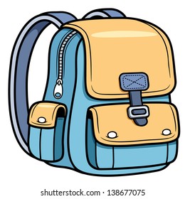 Vector illustration of school bag - Back to school