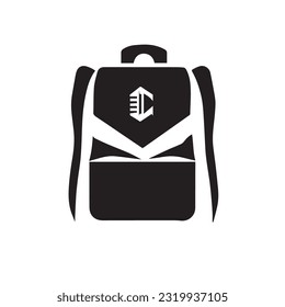 vector illustration of school Bag, Backpack, isolated on white background