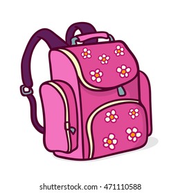 vector illustration of  school Bag, Backpack, isolated on white background