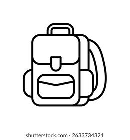 Vector illustration of a school bag on a white background