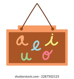 Vector illustration of a school billboard icon isolated