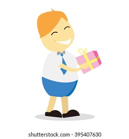 Vector illustration - school boy in blue uniform sets with different poses