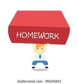 Vector illustration - school boy in blue uniform sets with different poses