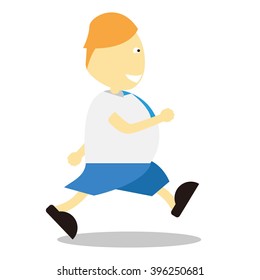 Vector illustration - school boy in blue uniform sets with different poses