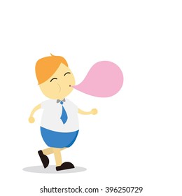 Vector illustration - school boy in blue uniform sets with different poses