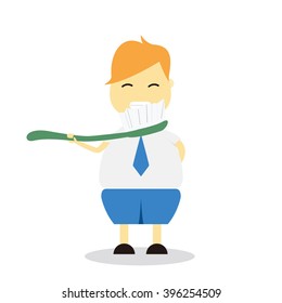Vector illustration - school boy in blue uniform sets with different poses