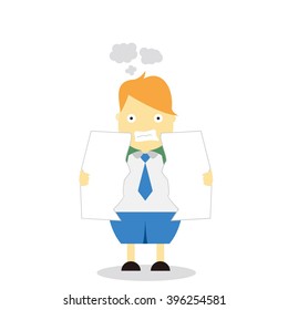 Vector illustration - school boy in blue uniform sets with different poses