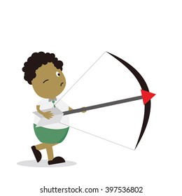 Vector illustration - school boy in green uniform sets with different poses