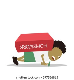 Vector illustration - school boy in green uniform sets with different poses