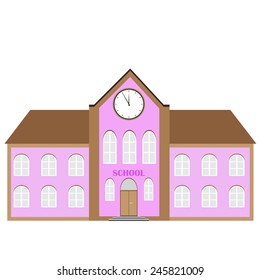 vector illustration of school building. educational establishment icon.
