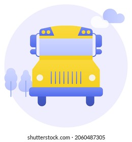 Vector illustration of a school bus.