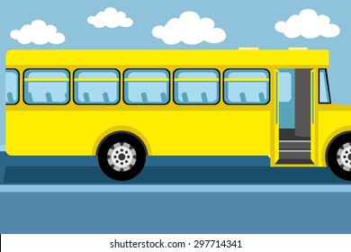 Vector illustration. School bus.