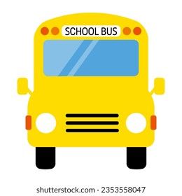 ilustración vectorial de un autobús escolar en blanco para carteles, tarjetas, volantes, fondos de pantalla de medios sociales, etc.