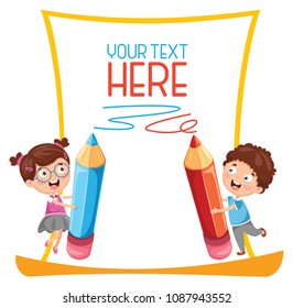 Vector Illustration Of School Children