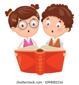 Vektorgrafik von Schulkindern