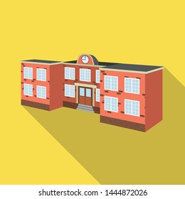 Vector illustration of school and college icon. Collection of school and university stock vector illustration.